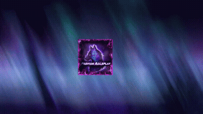 A Purple Background With A Wolf And The Words " Firemon Roleplay " On It GIF