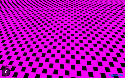 A Purple Background With Black Squares And A Button That Says 0 GIF