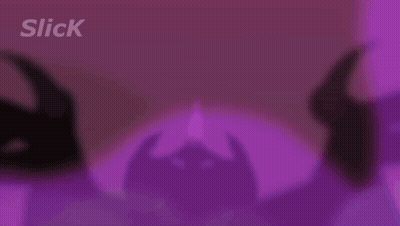 A Purple Background With The Word Slick At The Bottom GIF