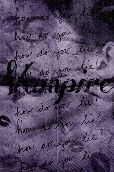 A Purple Background With The Word Vampire Written On It GIF