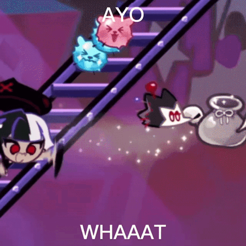 A Purple Background With The Words Ayo Whaaat Written On It GIF