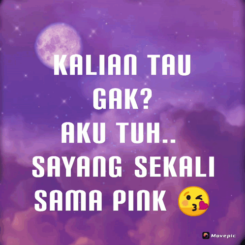 A Purple Background With The Words Kalian Tau Gak Aku Tuh GIF