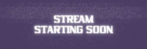 A Purple Background With The Words `` Stream Starting Soon '' On It . GIF