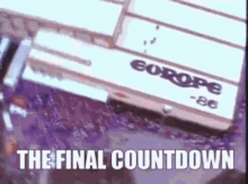 A Purple Background With The Words The Final Countdown GIF