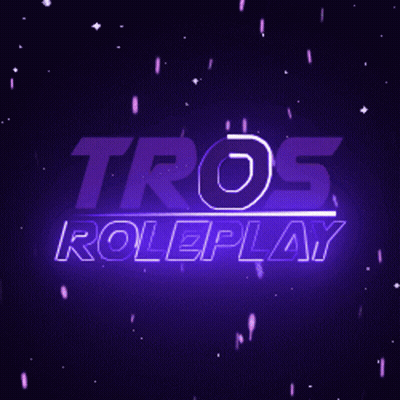 A Purple Background With The Words Tros Roleplay GIF