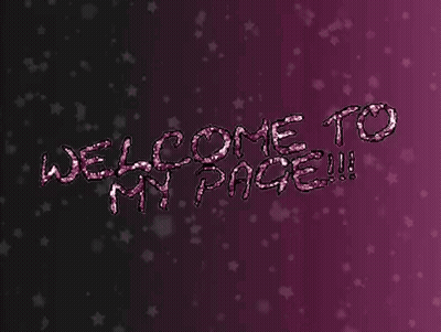 A Purple Background With The Words Welcome To My Page Written In Pink GIF