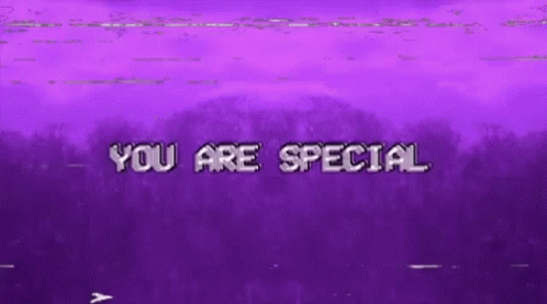 A Purple Background With The Words `` You Are Special '' Written On It GIF
