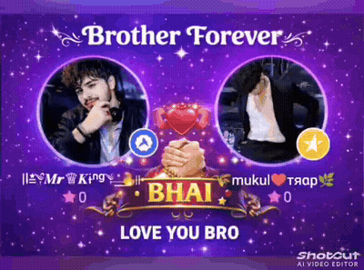 A Purple Background With Two Pictures Of A Man And The Words Brother Forever GIF