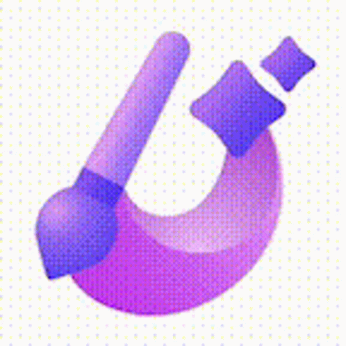 A Purple Brush Is Sitting On Top Of A Purple Object . GIF