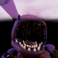 A Purple Bunny With Red Eyes And Teeth GIF