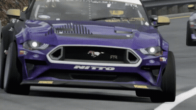 A Purple Car With The Word Nitto On The Front Of It GIF