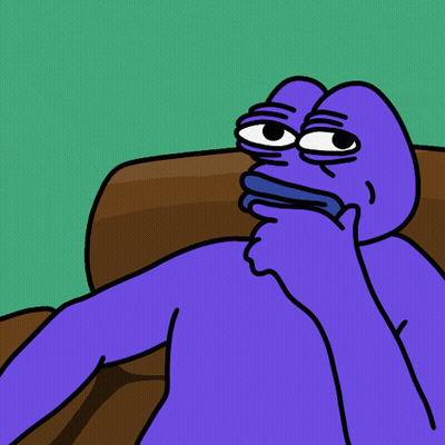 A Purple Cartoon Character Is Laying On A Couch GIF