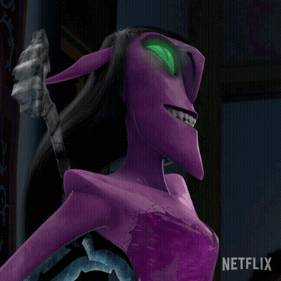 A Purple Cartoon Character With A Netflix Logo On The Bottom Right GIF