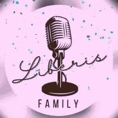 A Purple Circle With A Microphone And The Word Family On It GIF