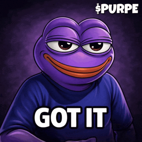 A Purple Frog Is Wearing A Blue Shirt That Says " Got It " GIF