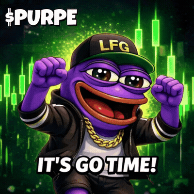 A Purple Frog With A Hat That Says Lfg GIF