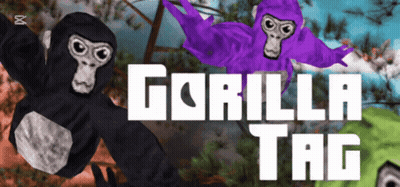 A Purple Gorilla Is Next To A Black Gorilla With The Words Gorilla Tag Below Them GIF