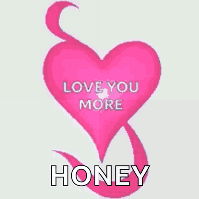 A Purple Heart That Says Love You More Honey On It GIF