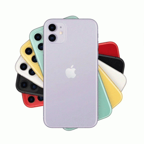 A Purple Iphone Is Surrounded By Other Iphones GIF