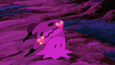 A Purple Monster Is Surrounded By Pink Hearts GIF