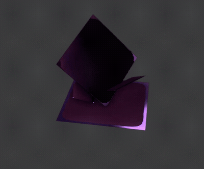 A Purple Object Is Floating In The Air Against A Dark Background GIF
