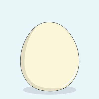 A Purple Penguin Is Coming Out Of An Egg With The Words Surprise Written Below It GIF