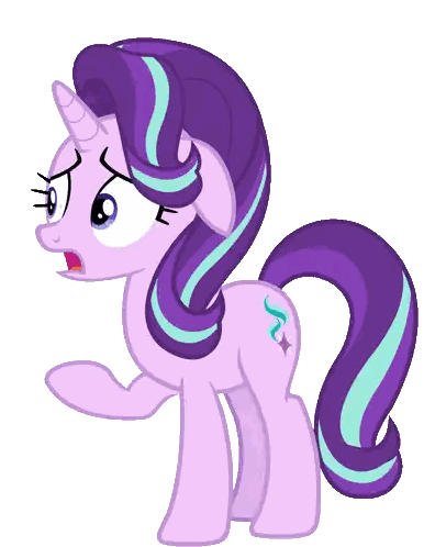 A Purple Pony With A Blue Star On The Back Of Its Tail Sticker