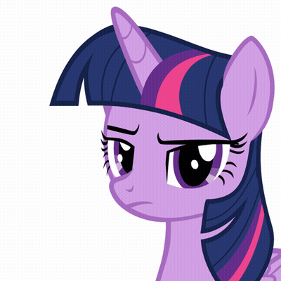 A Purple Pony With A Pink Stripe On Her Mane GIF