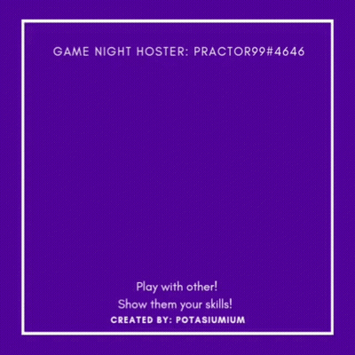 A Purple Poster For Game Night Hosted By Practor99 # 4646 GIF