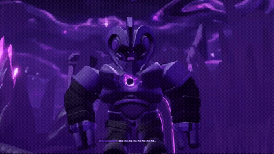 A Purple Robot With The Word No Written On It GIF