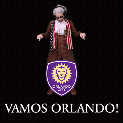 A Purple Shield With A Yellow Lion And The Word Orlando City GIF