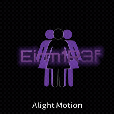 A Purple Sign That Says Alight Motion On The Bottom Of It GIF