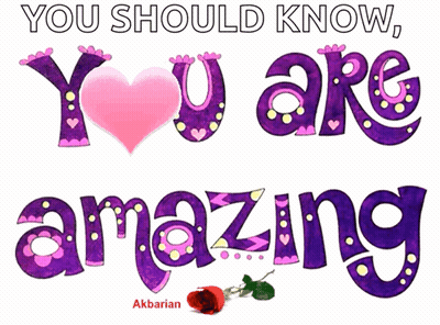 A Purple Sign That Says You Should Know You Are Amazing GIF
