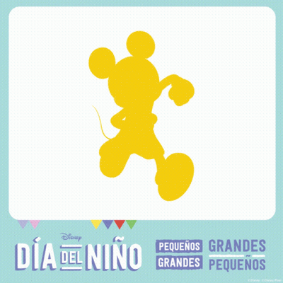 A Purple Silhouette Of Buzz Lightyear Is On A Blue Background With Dia Del Niño Written On It GIF