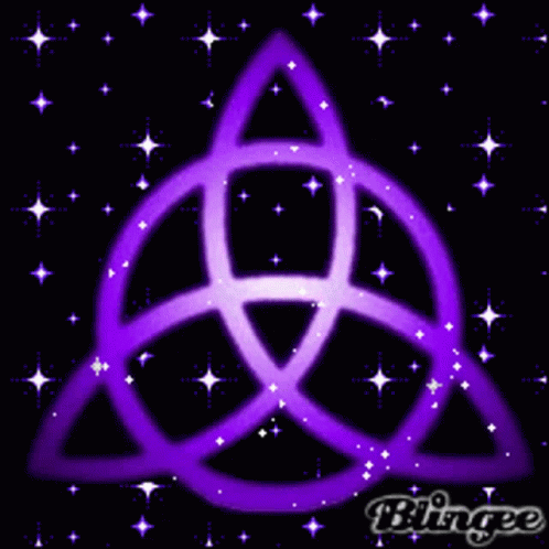 A Purple Symbol With The Word Blingee In The Bottom Right Corner GIF