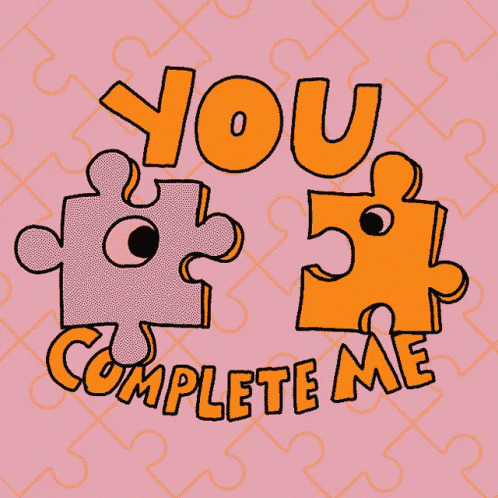 A Puzzle Piece That Says You Complete Me GIF