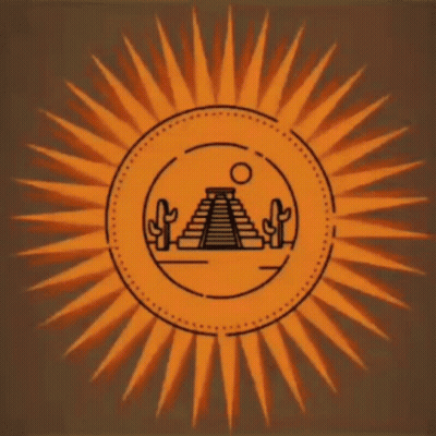 A Pyramid Is In The Center Of A Sun GIF