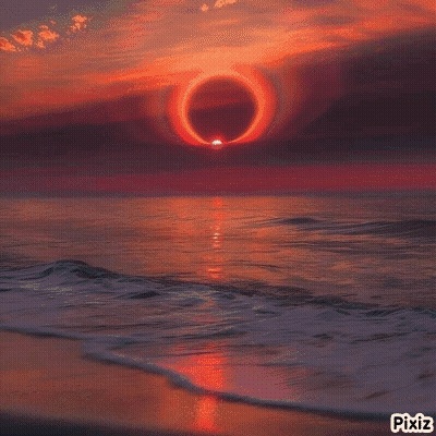 A Pyramid With A Ring Of Light Behind It And Pixiz Written On The Bottom GIF