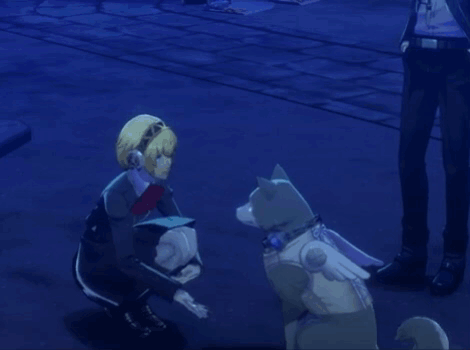 A Question Mark Is Above A Person And A Dog GIF
