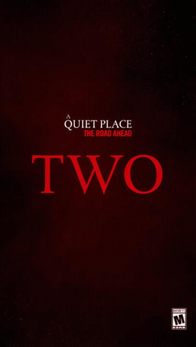 A Quiet Place The Road Ahead Movie Poster Red Background GIF