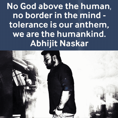 A Quote By Abhijit Naskar Is Displayed Above A Picture Of A Man GIF