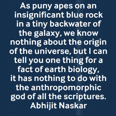 A Quote By Abhijit Naskar Is Displayed On A Dark Blue Background GIF