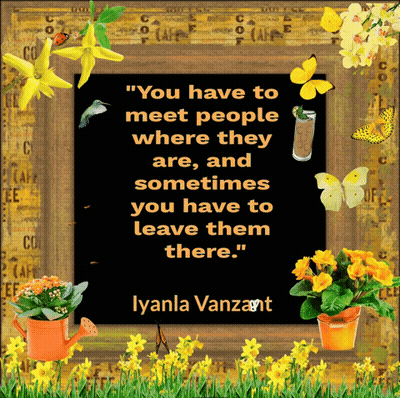 A Quote By Iyanla Vanzant Is Surrounded By Yellow Flowers GIF