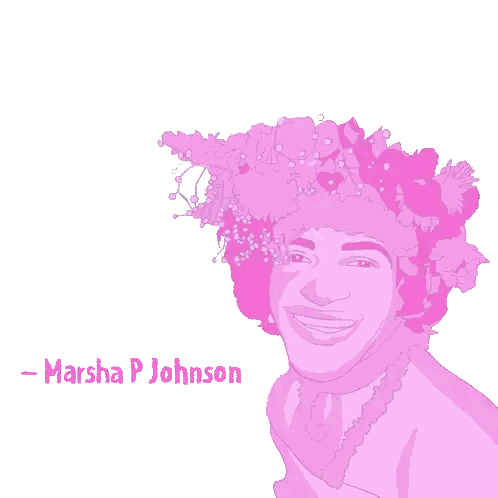 A Quote By Marsha P Johnson Is Displayed On A Pink Background Sticker
