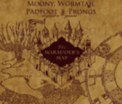 A Quote From Harry Potter That Says " Swear That I Am Up To No Good " On A Map GIF