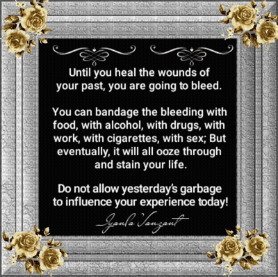 A Quote From Ivana Vincent Is Surrounded By Gold Roses GIF