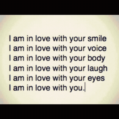 A Quote That Says I Am In Love With You GIF