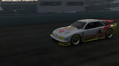 A Race Car With A Ford Electronic Sticker On It GIF
