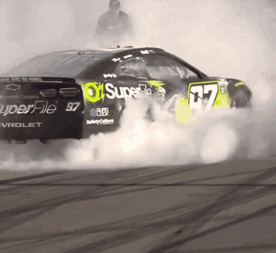 A Race Car With The Number 17 On The Side Of It GIF