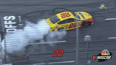 A Race Car With The Number 22 On The Side GIF